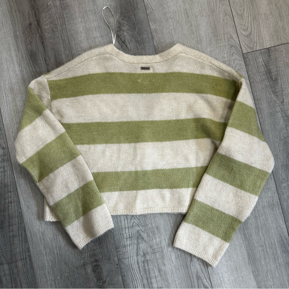 Billabong Summer Luvin' Stripe Cardigan In Agave, size Medium - Picture 3 of 4